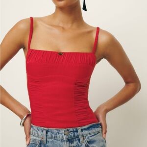 NWT Reformation Emery Linen Top